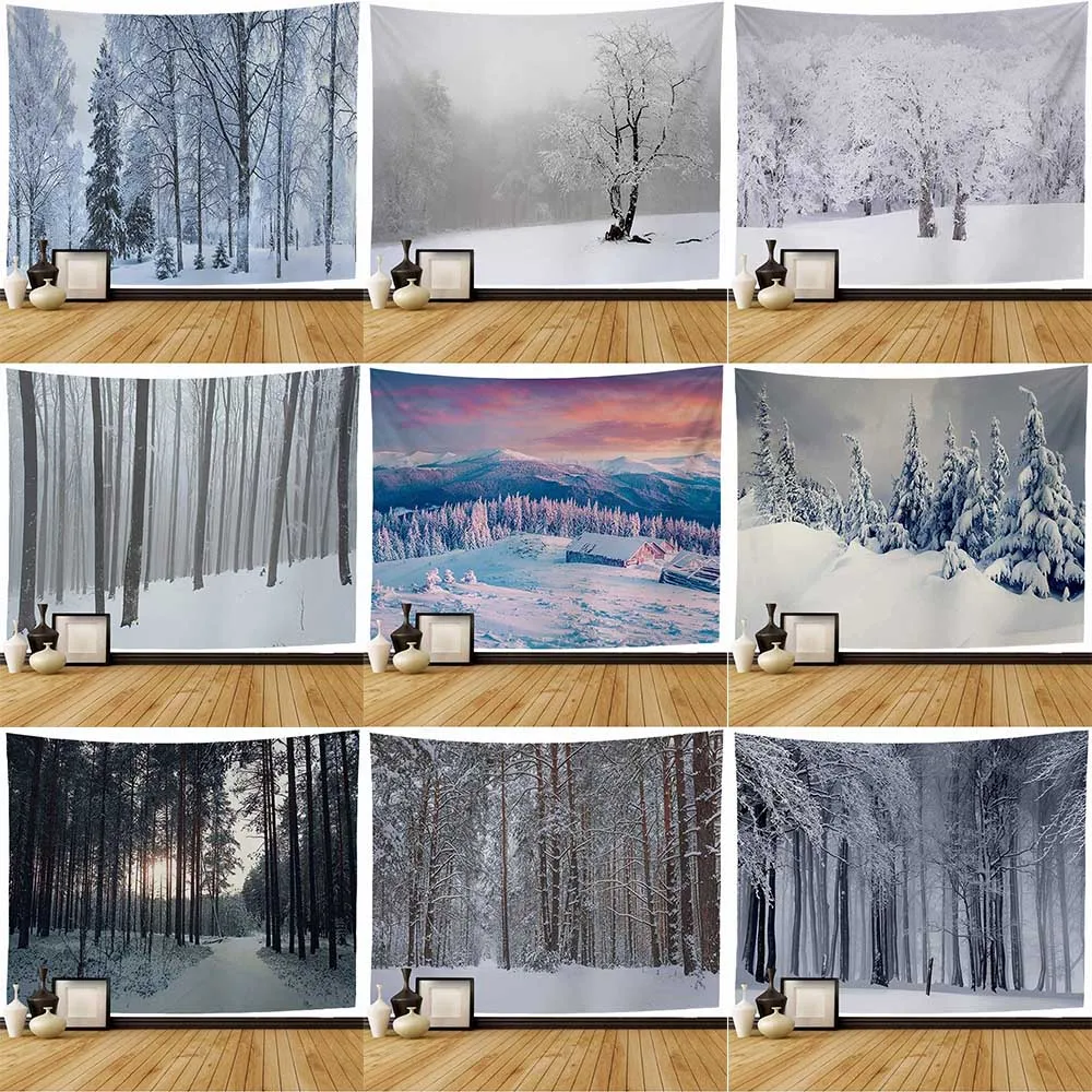 Winter White Snow Mountain Forest Print Pattern Tapestry Home Bedroom Living Room Dormitory Wall Decor Background Cloth
Winter White Snow Mountain Forest Print Pattern Tapestry Home Bedroom Living Room Dormitory Wall Decor Background Cloth