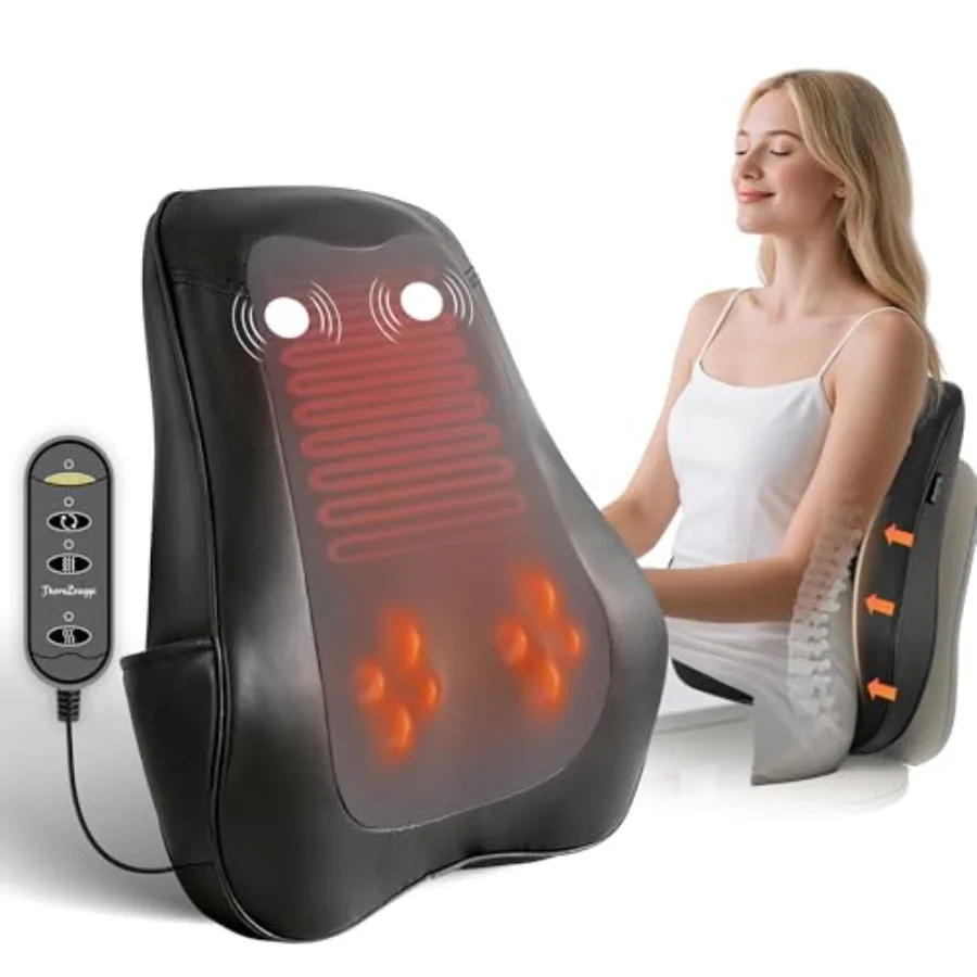 Back Massager for Pain Relief Deep Tissue Kneading Shiatsu Neck and Back Massager with Heat Massager for Back and Shoulder Pain
Back Massager for Pain Relief Deep Tissue Kneading Shiatsu Neck and Back Massager with Heat Massager for Back and Shoulder Pain