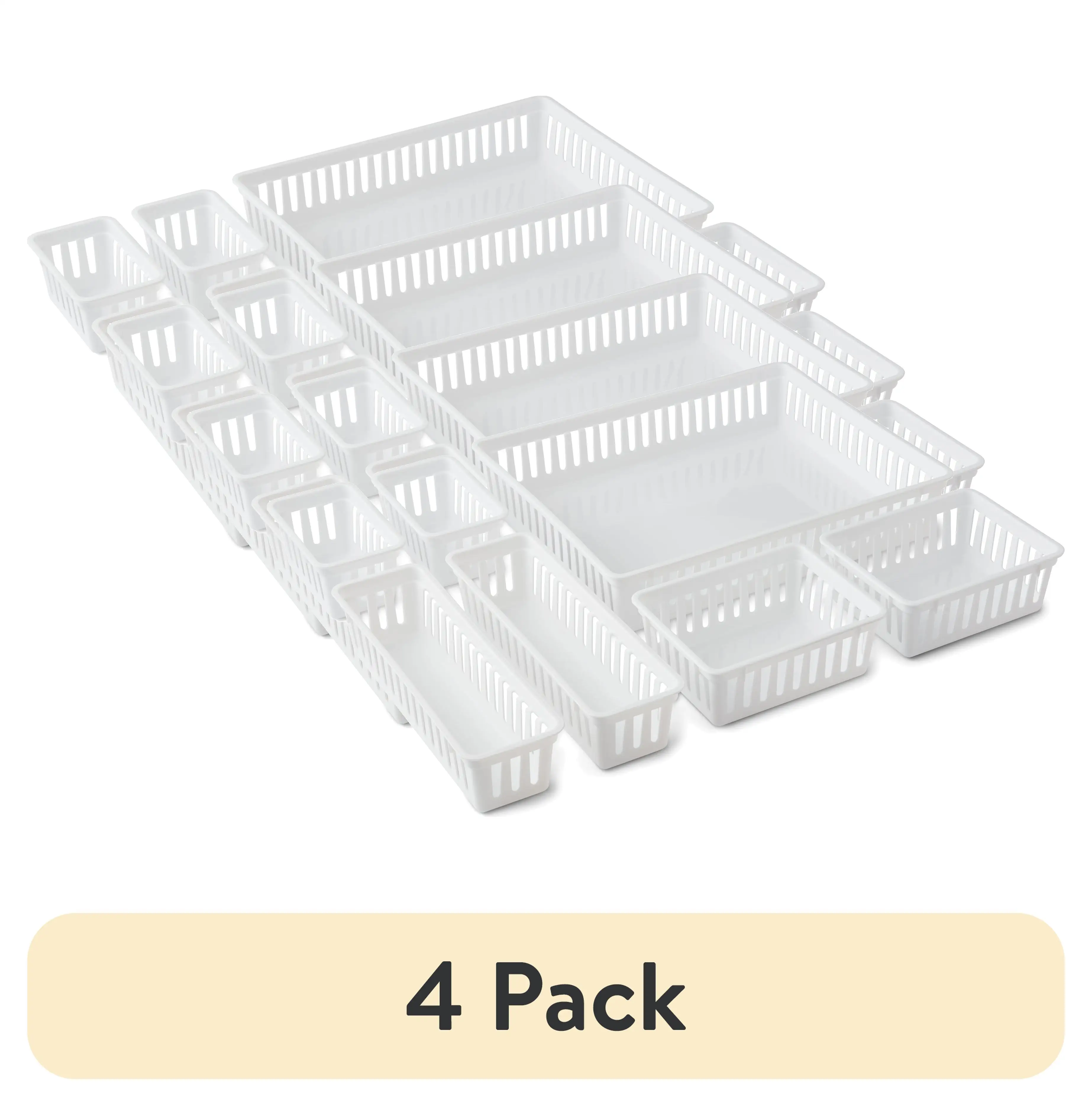 7-Piece Plastic Drawer Organizer Set, Kitchen, Desk, Bathroom & Vanity Storage Bins
7-Piece Plastic Drawer Organizer Set, Kitchen, Desk, Bathroom & Vanity Storage Bins