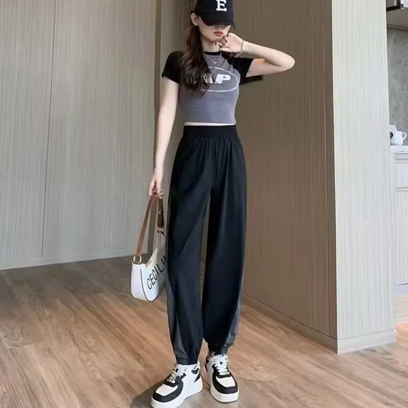 Sports pants women fall thin large size loose running fitness trend brand street color patchwork feet Harlan pants
Sports pants women fall thin large size loose running fitness trend brand street color patchwork feet Harlan pants