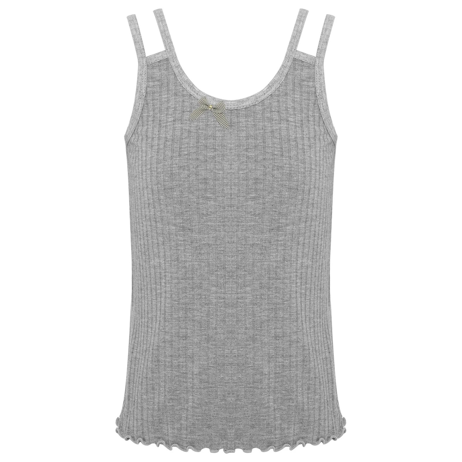 Kids Girls Casual Camisole Undershirt Double Shoulder Strap Sleeveless Vests Bowknot Striped Texture Lettuce Hem Vest Streetwear
Kids Girls Casual Camisole Undershirt Double Shoulder Strap Sleeveless Vests Bowknot Striped Texture Lettuce Hem Vest Streetwear