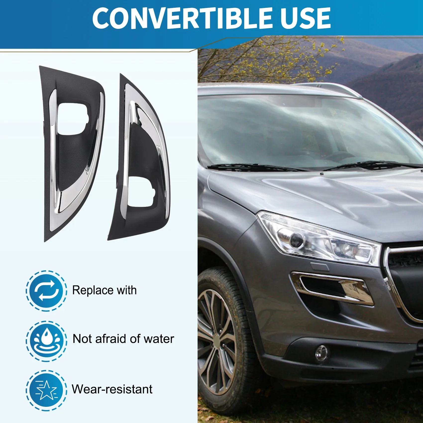 AASS-1Pair Front Bumper Fog Lamp Cover Trim YL004126XT YL004127XT 240809 For 4008 P84 Fog Light Chrome Grille Bezel
AASS-1Pair Front Bumper Fog Lamp Cover Trim YL004126XT YL004127XT 240809 For 4008 P84 Fog Light Chrome Grille Bezel