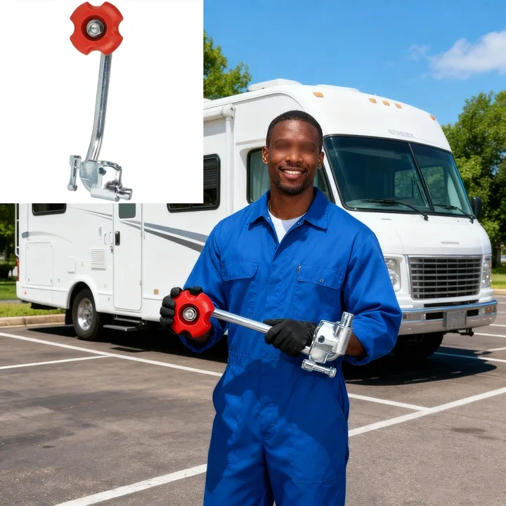 Автомобильная сменная ручка для домкрата прицепа, рукоятка, выравнивающая нога для автофургона, запасные части, красная ручная подставка для ног с рукояткой
Автомобильная сменная ручка для домкрата прицепа, рукоятка, выравнивающая нога для автофургона, запасные части, красная ручная подставка для ног с рукояткой