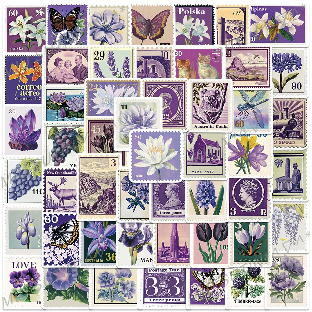 50Pcs Floral Stamps Stickers Personalized Art Sticker for Water Laptop Scrapbooking Mirrors Notebooks Bedroom for Stamps Fans
50Pcs Floral Stamps Stickers Personalized Art Sticker for Water Laptop Scrapbooking Mirrors Notebooks Bedroom for Stamps Fans