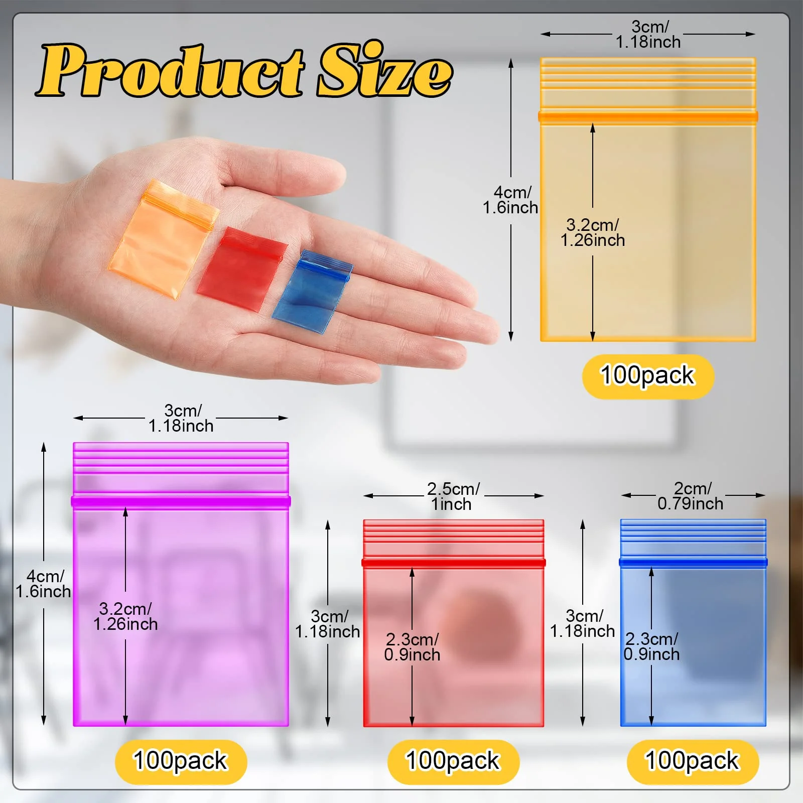 Small Colorful Plastic Bags, Mini Plastic Seal Jewelry Earrings Coin Candy Bags, Resealable Strong Poly Baggies For Travel,Pills
Small Colorful Plastic Bags, Mini Plastic Seal Jewelry Earrings Coin Candy Bags, Resealable Strong Poly Baggies For Travel,Pills