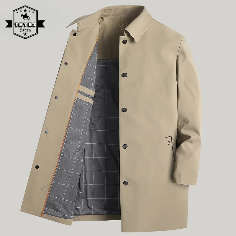 Men's Loose Lapel Trench Coat Fashionable Business Simple Casual Overcoat Male Outdoor Solid Elegant Formal Mid Length Jacket
Men's Loose Lapel Trench Coat Fashionable Business Simple Casual Overcoat Male Outdoor Solid Elegant Formal Mid Length Jacket