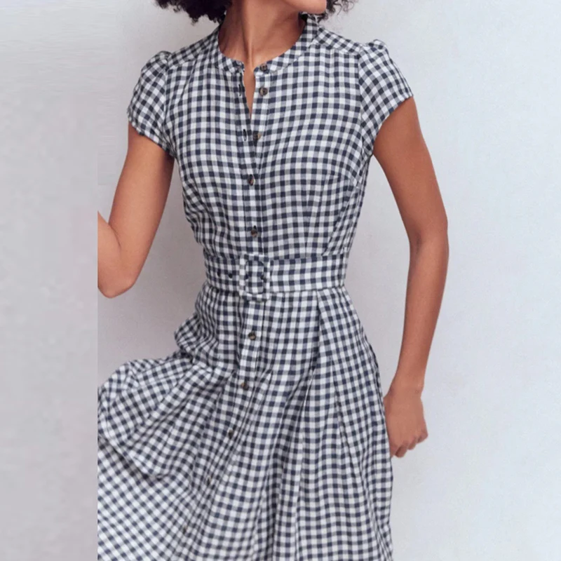 Elegant Striped Print A-line Dress Fashion O-neck Fly Sleeve Office Commute Dress Chic Single Breasted Waist Cinch Splice Dress
Elegant Striped Print A-line Dress Fashion O-neck Fly Sleeve Office Commute Dress Chic Single Breasted Waist Cinch Splice Dress