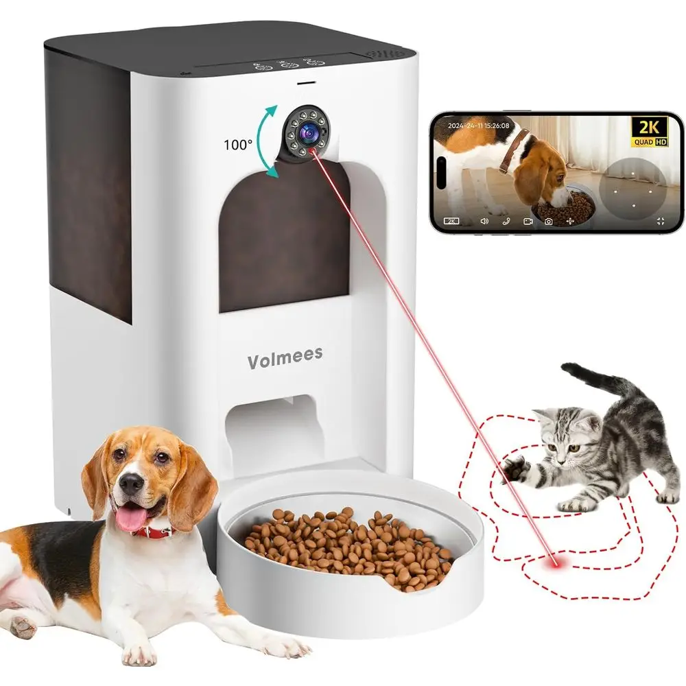 Smart Pet Feeder with HD Camera, Laser Play, Dual-Band Connectivity, Programmable Food Dispenser for Cats & Dogs, 4L Capacity, C
Smart Pet Feeder with HD Camera, Laser Play, Dual-Band Connectivity, Programmable Food Dispenser for Cats & Dogs, 4L Capacity, C