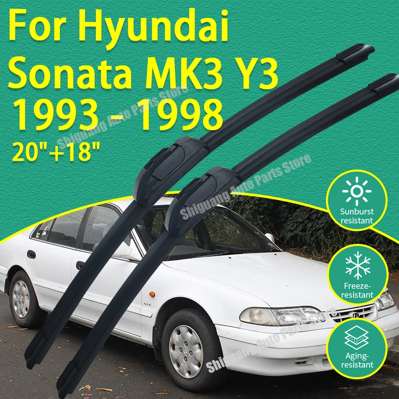 Front Silicone Coating Wipers for Hyundai Sonata MK3 Y3 1993 - 1998 Car Wiper Windshield Windscreen Blades Accessories 1997 1996
Front Silicone Coating Wipers for Hyundai Sonata MK3 Y3 1993 - 1998 Car Wiper Windshield Windscreen Blades Accessories 1997 1996