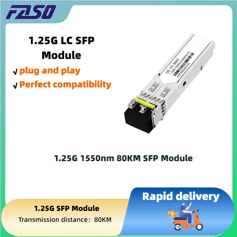 1.25G LC,SFP Ethernet-модуль,80KM 1550nm одномодовый двойной волоконно-оптический модуль, совместимый с коммутатором Cisco/Mikrotik Ethernet
1.25G LC,SFP Ethernet-модуль,80KM 1550nm одномодовый двойной волоконно-оптический модуль, совместимый с коммутатором Cisco/Mikrotik Ethernet