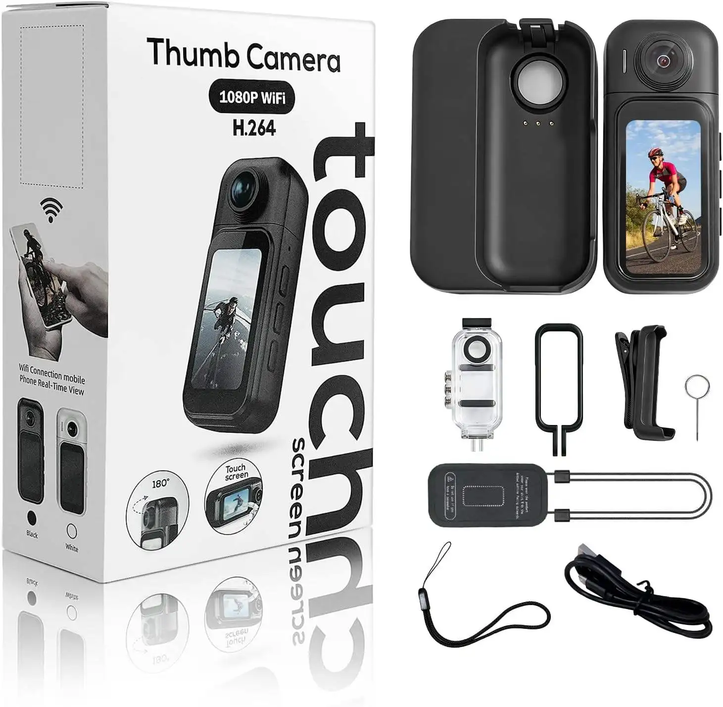 Sports Cameras 1.47“ Touch Screen Mini Camera Outdoor 4K Mini HD Sport 2.4G WiFi Recording POV Attraction Bracket 180° Rotating
Sports Cameras 1.47“ Touch Screen Mini Camera Outdoor 4K Mini HD Sport 2.4G WiFi Recording POV Attraction Bracket 180° Rotating