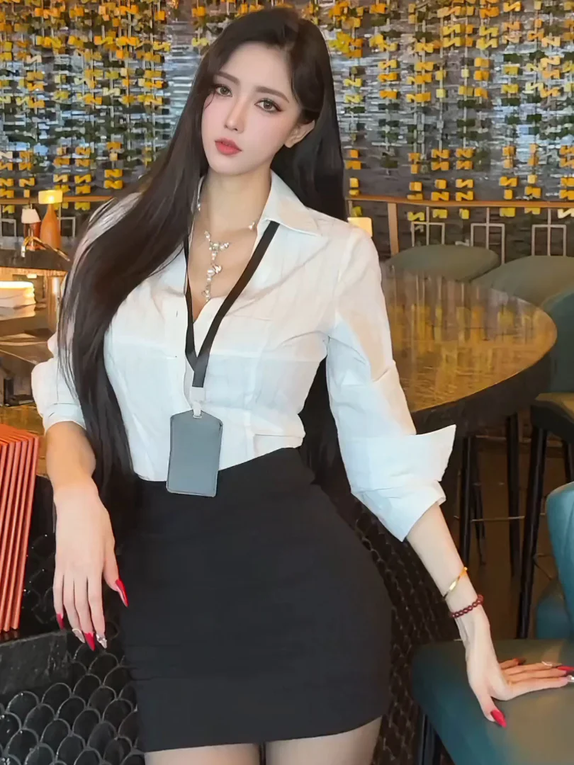 Sexy ort Skirt Workwear Set High Collar Waist Inward White irt Pure Desire Bodycon Design for Commuting Profional Women
Sexy ort Skirt Workwear Set High Collar Waist Inward White irt Pure Desire Bodycon Design for Commuting Profional Women