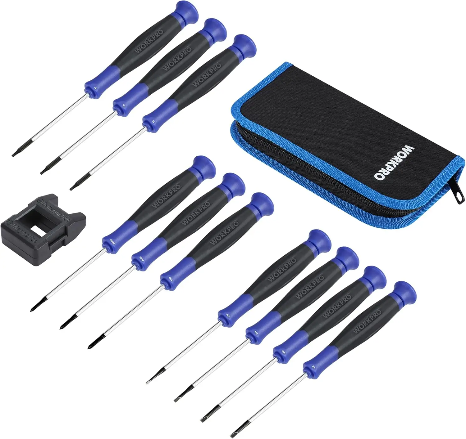 10-Piece Precision Screwdriver Set with Pouch, Magnetic Small Screwdrivers with Phillips, Slotted, Torx Star, Mini Screwdriver
10-Piece Precision Screwdriver Set with Pouch, Magnetic Small Screwdrivers with Phillips, Slotted, Torx Star, Mini Screwdriver