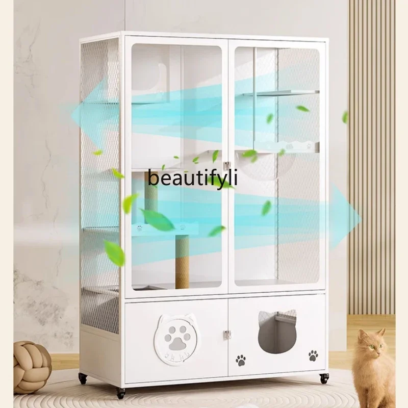 Cat Villa Household House Steel Waterproof Anti-Rust with Toilet Integrated Cat Cage Cabinet Space Capsule Cat House
Cat Villa Household House Steel Waterproof Anti-Rust with Toilet Integrated Cat Cage Cabinet Space Capsule Cat House
