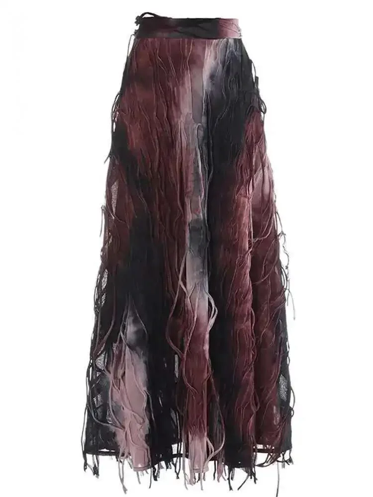 Tie Dye Gradient Long Skirt Retro Design A-line Tassel Umbrella Skirts For Women High End Party Wedding Clothing 2DIPN
Tie Dye Gradient Long Skirt Retro Design A-line Tassel Umbrella Skirts For Women High End Party Wedding Clothing 2DIPN