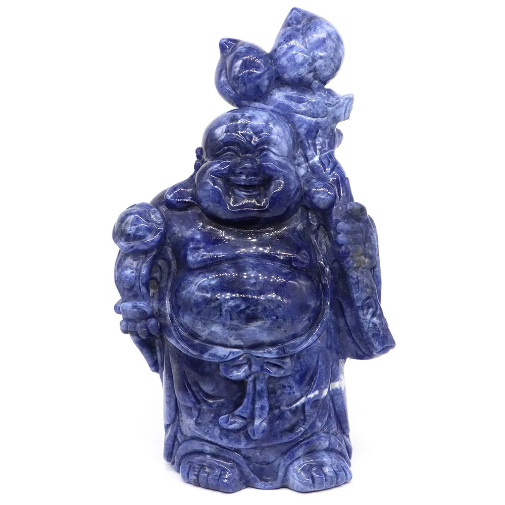 8.9" Maitreya Buddha Natural Gemstone Blue Sodalite Crystal Carved Reiki Healing Stone Lucky Feng Shui Wealth Crafts Home Decor
8.9" Maitreya Buddha Natural Gemstone Blue Sodalite Crystal Carved Reiki Healing Stone Lucky Feng Shui Wealth Crafts Home Decor