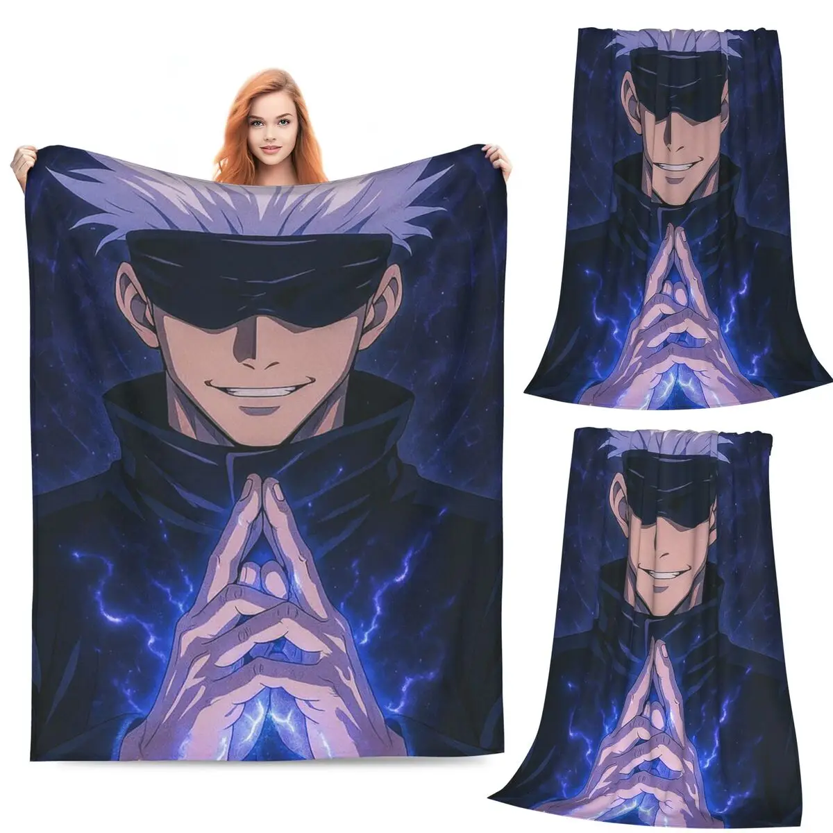 Одеяла Gojo Satoru Jujutsu Kaisen, мягкое теплое фланелевое одеяло, плюшевое одеяло для кровати, гостиной, пикника, путешествий, дома, дивана
Одеяла Gojo Satoru Jujutsu Kaisen, мягкое теплое фланелевое одеяло, плюшевое одеяло для кровати, гостиной, пикника, путешествий, дома, дивана