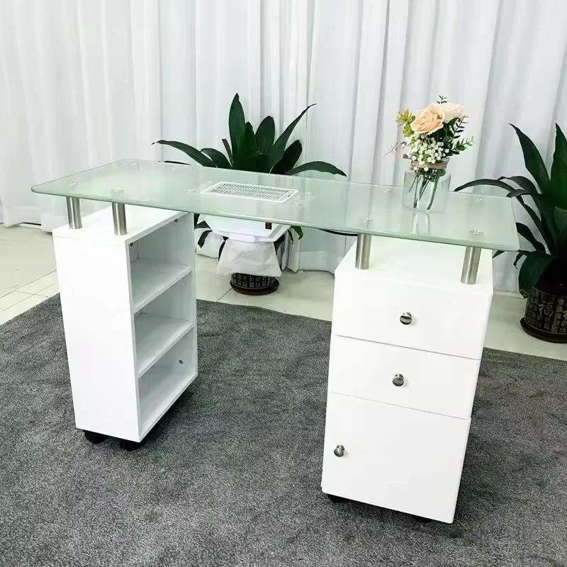 Light Luxury Good Price Beauty Salon Furniture Glass Top Portable Spa White Nail Station Manicure Nail Table With Fan
Light Luxury Good Price Beauty Salon Furniture Glass Top Portable Spa White Nail Station Manicure Nail Table With Fan