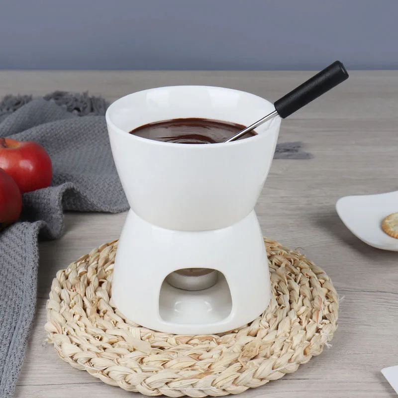 Custom Ceramic Fondue Pot Cheese Chocolate Melting Hotpot Fondue Set With Fork
Custom Ceramic Fondue Pot Cheese Chocolate Melting Hotpot Fondue Set With Fork