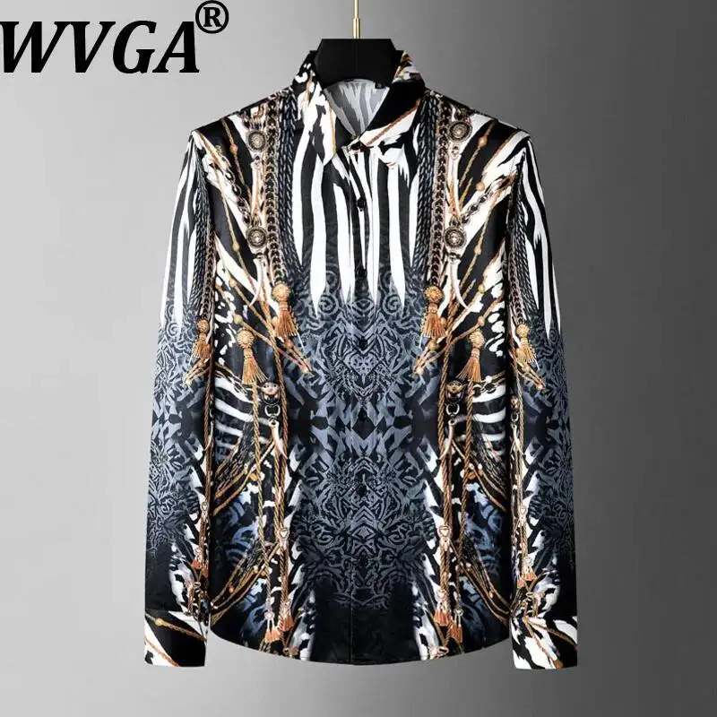 WVGA Spring Summer New Men's Anti-Wrinkle Long-Sleeve Shirt Niche Chic Casual Digital Printed Trendy Turn-Dwn Collar Tops W23440
WVGA Spring Summer New Men's Anti-Wrinkle Long-Sleeve Shirt Niche Chic Casual Digital Printed Trendy Turn-Dwn Collar Tops W23440
