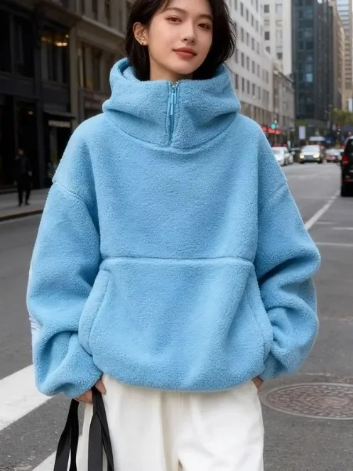 Korean Style Fashionable High-End Lamb Fur Sweatshirt Women's Autumn Winter New Loose Casual Large Size Outerwear Warm Stand ...
Korean Style Fashionable High-End Lamb Fur Sweatshirt Women's Autumn Winter New Loose Casual Large Size Outerwear Warm Stand ...