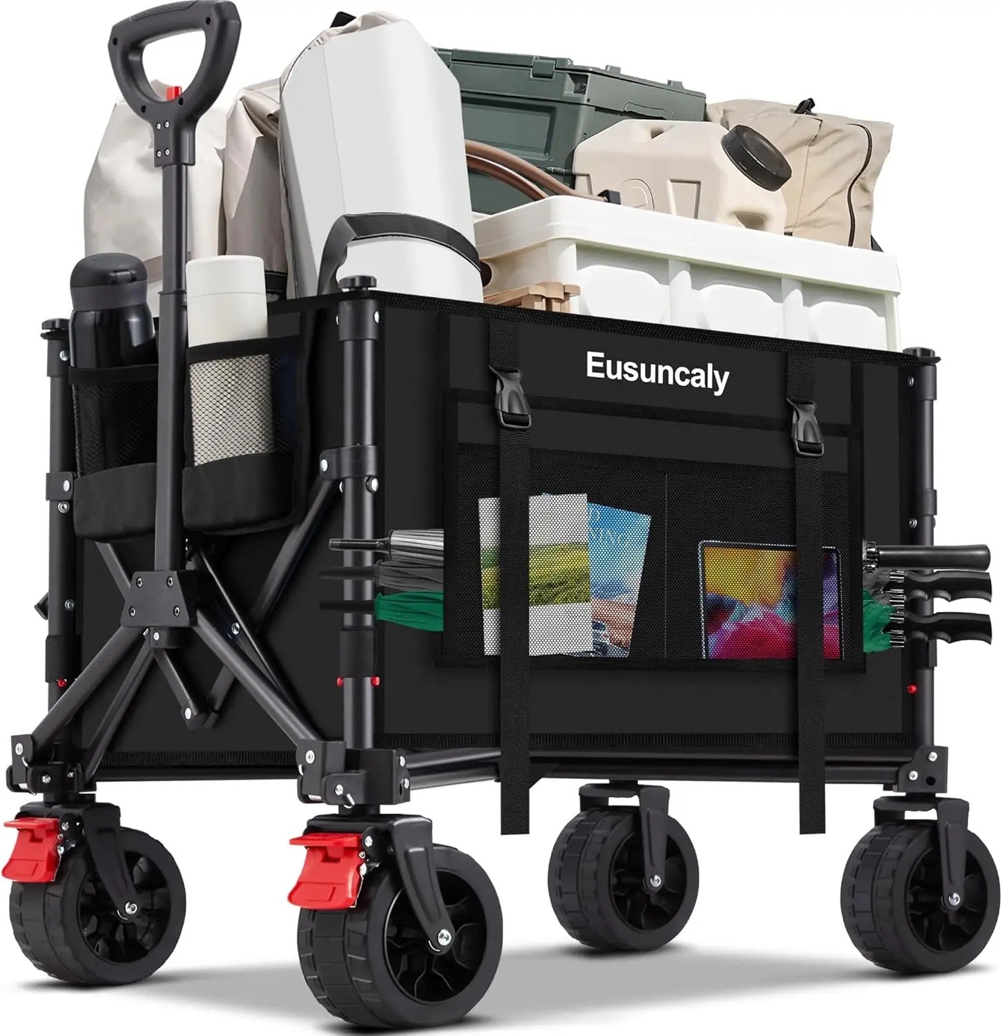 Collapsible Wagon Carts Folding Wagon Cart with All Terrain Wheels Heavy Duty Garden Carts Outdoor Utility Wagon with Side Pocke
Collapsible Wagon Carts Folding Wagon Cart with All Terrain Wheels Heavy Duty Garden Carts Outdoor Utility Wagon with Side Pocke