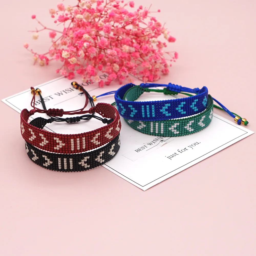 Rice bead bracelet Creativity Arrow Bohemia Geometry Hand-woven Adjustable Pattern Retro Versatile Female Simple Beaded bracelet
Rice bead bracelet Creativity Arrow Bohemia Geometry Hand-woven Adjustable Pattern Retro Versatile Female Simple Beaded bracelet