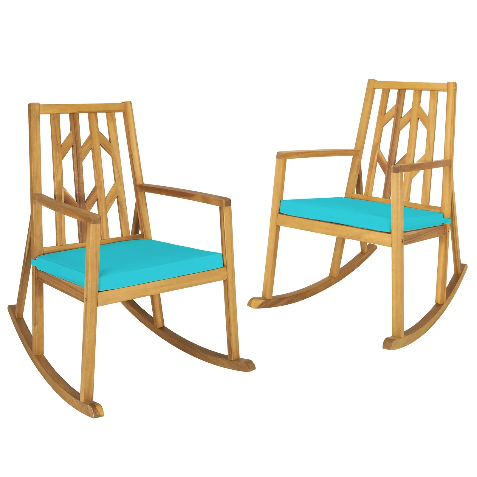 2 PCS Patio Rocking Chair Acacia Wood Armrest Cushioned Sofa Garden Turquoise
2 PCS Patio Rocking Chair Acacia Wood Armrest Cushioned Sofa Garden Turquoise
