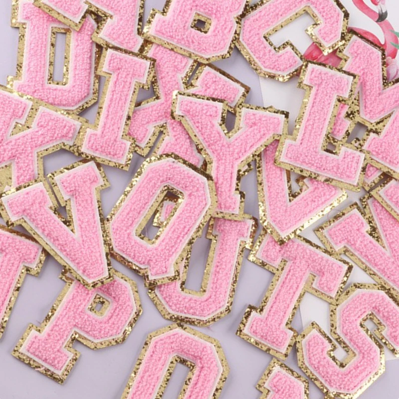 8cm Pink Chenille Letter Patches Iron on Towel Embroidered Felt Alphabet Glitter Sequins Heat Adhesive Applique ABC DEF
8cm Pink Chenille Letter Patches Iron on Towel Embroidered Felt Alphabet Glitter Sequins Heat Adhesive Applique ABC DEF