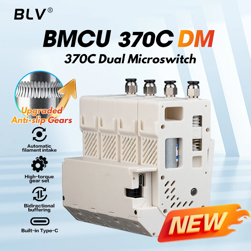 BLV BMCU 370C DM 370C Dual micro switch High torque version 370X49E Automatic filament intake Built-in Type-C for A1 A1 mini
BLV BMCU 370C DM 370C Dual micro switch High torque version 370X49E Automatic filament intake Built-in Type-C for A1 A1 mini