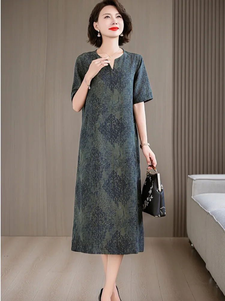 Romantic Luxury Silk Dr for Middle-Aged And ly Mothers Long V-Ne Midi Dr Ele Loose Fit with kets
Romantic Luxury Silk Dr for Middle-Aged And ly Mothers Long V-Ne Midi Dr Ele Loose Fit with kets