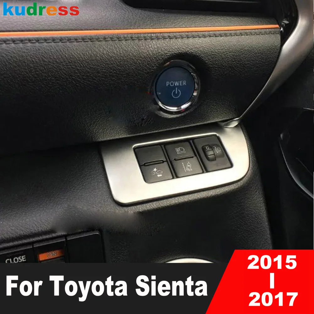 Для Toyota Sienta NHP170 2nd Ge 2015 2016 2017, матовая крышка переключателя фар автомобиля, накладка, наклейка, аксессуары для интерьера
Для Toyota Sienta NHP170 2nd Ge 2015 2016 2017, матовая крышка переключателя фар автомобиля, накладка, наклейка, аксессуары для интерьера