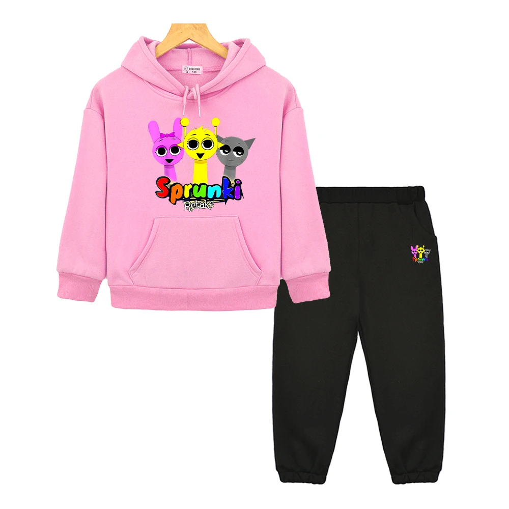 Sprunki 2pcs boys girls Sports Hooded Sets pullover+Pants Sprunki anime hoodie Fleece sweatshirt jacket kids boutique clothes
Sprunki 2pcs boys girls Sports Hooded Sets pullover+Pants Sprunki anime hoodie Fleece sweatshirt jacket kids boutique clothes