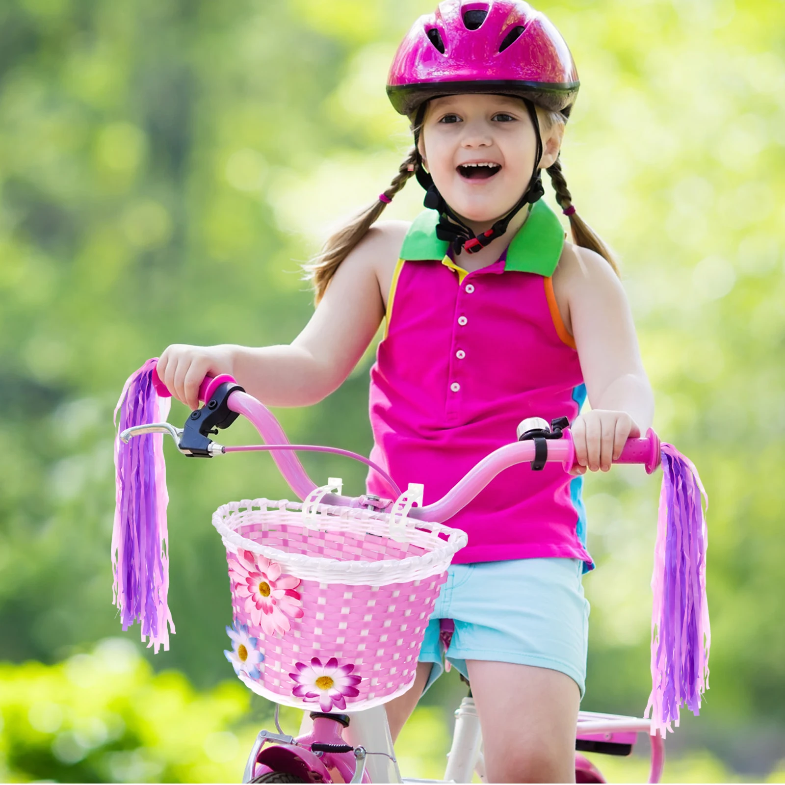 Children's Bicycle Basket Front Handlebar Storage Pink Flowers Girls Bike Decorations Handmade Cycling Accessories Toy Cup
Children's Bicycle Basket Front Handlebar Storage Pink Flowers Girls Bike Decorations Handmade Cycling Accessories Toy Cup