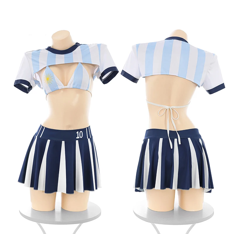 Sexy Cheerleading Football Baby Cosplay Sets Printed Bra Mini Skirt Women Uniform Couple Fantasy Soccer Uniform Role Play
Sexy Cheerleading Football Baby Cosplay Sets Printed Bra Mini Skirt Women Uniform Couple Fantasy Soccer Uniform Role Play