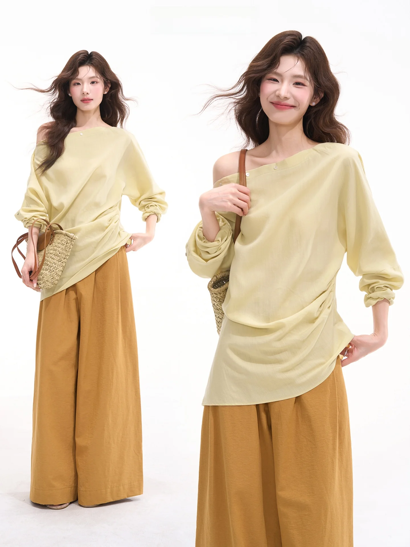 Heme Window Flower Field Women's Button up Shirt Linen Blend Casual Style Waist Cinched Long Sleeve Versatile Simple Design
Heme Window Flower Field Women's Button up Shirt Linen Blend Casual Style Waist Cinched Long Sleeve Versatile Simple Design