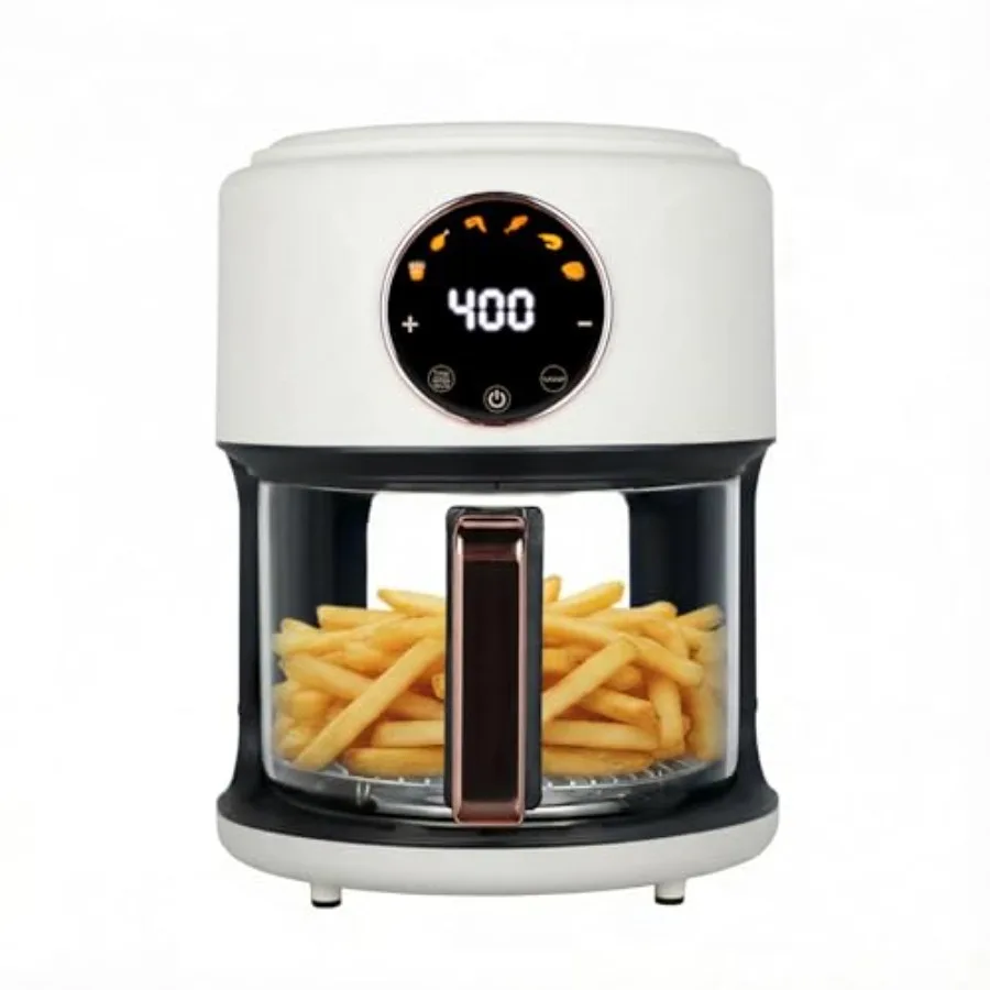 4.7QT Glass Air Fryer, 360° Viewable Glass Air Fryer Non Toxic, 6-IN-1 Preset Cook Modes, Digital Display, Adjustable Temp 100F
4.7QT Glass Air Fryer, 360° Viewable Glass Air Fryer Non Toxic, 6-IN-1 Preset Cook Modes, Digital Display, Adjustable Temp 100F