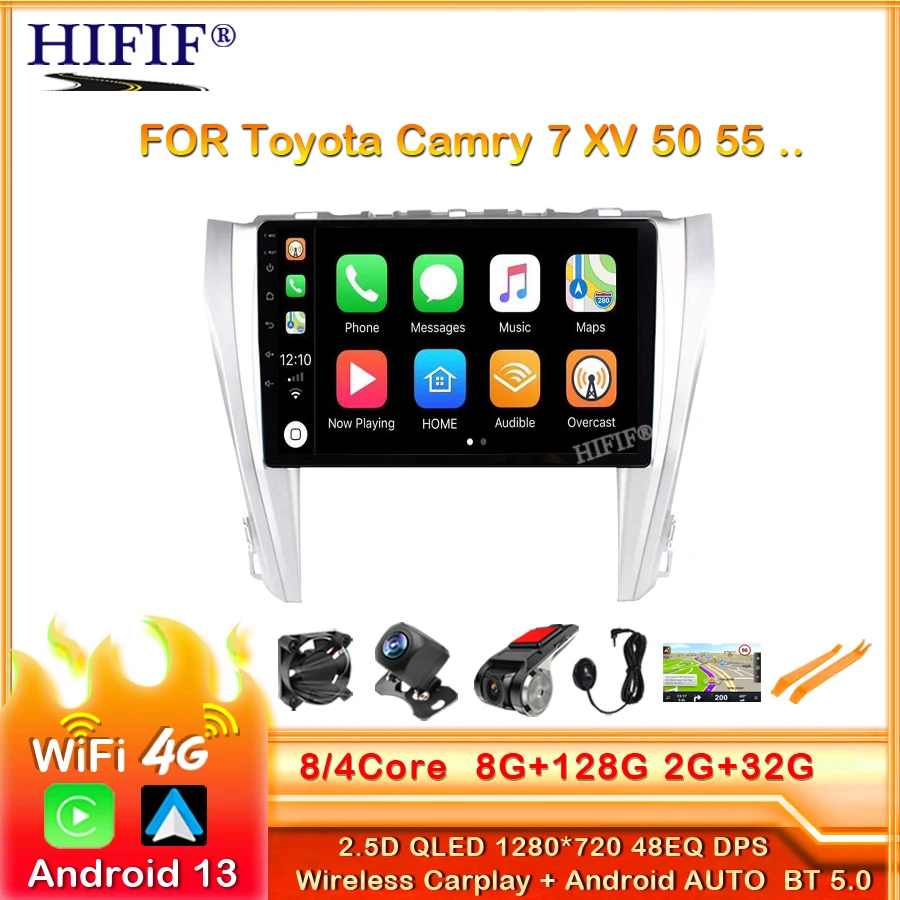 4G CarPlay Android 13 4G+64G Car Radio Multimedia Player For Toyota Camry 8 50 55 2014 - 2017 GPS no 2din 2din dvd
4G CarPlay Android 13 4G+64G Car Radio Multimedia Player For Toyota Camry 8 50 55 2014 - 2017 GPS no 2din 2din dvd