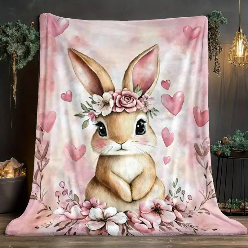 Розовое одеяло с цветочным принтом и изображением кролика, мягкое уютное фланелевое одеяло для дивана, кровати, подарок на День святого Валентина и Пасху
Розовое одеяло с цветочным принтом и изображением кролика, мягкое уютное фланелевое одеяло для дивана, кровати, подарок на День святого Валентина и Пасху