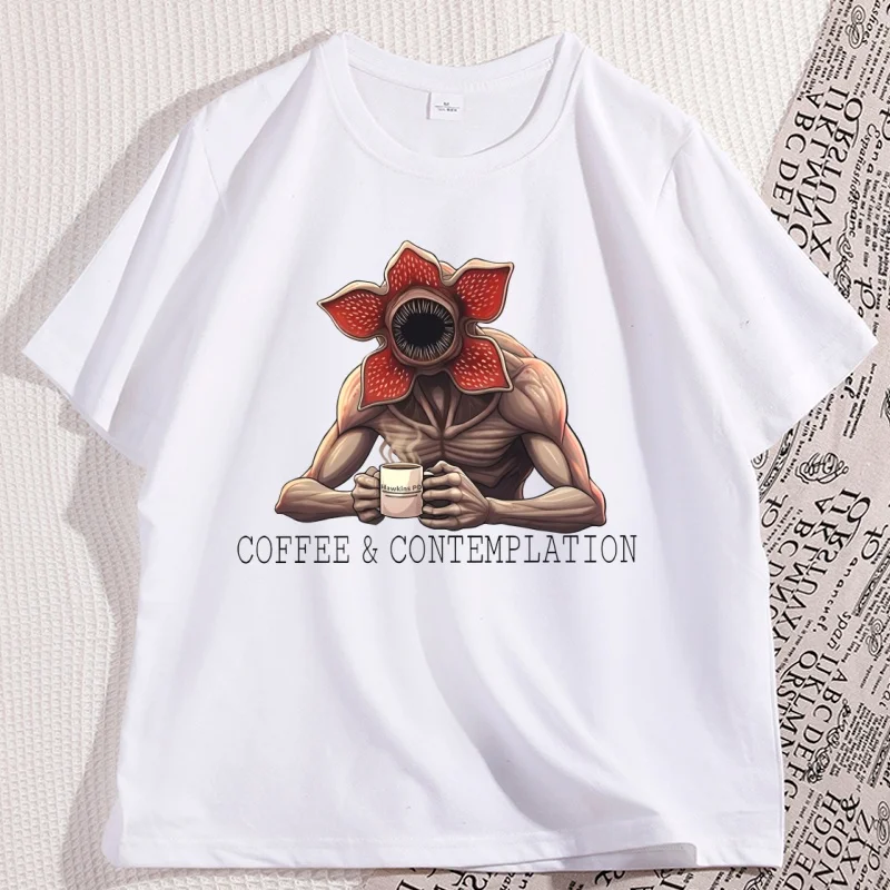 Demogorgon Coffee and Contemplation T-shirt Men Women Short Sleeve Cannibal Flower Monster Cotton Graphic T Shirts Man Clothing
Demogorgon Coffee and Contemplation T-shirt Men Women Short Sleeve Cannibal Flower Monster Cotton Graphic T Shirts Man Clothing