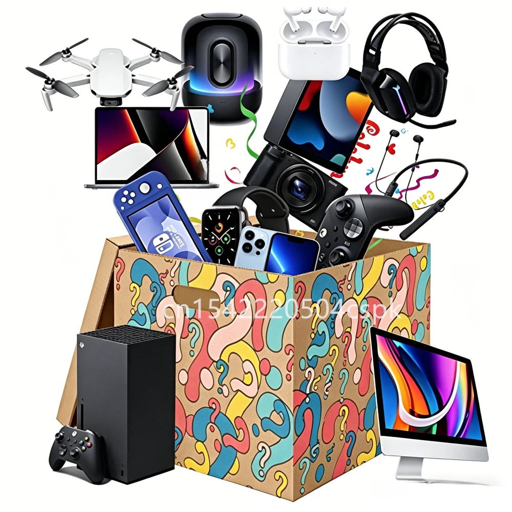 Random Mystery Box Electronic Blind Box Luck Bag Surprise Birthday Party Gift Includes Laptop, Smartwatch, Mouse, Headset More
Random Mystery Box Electronic Blind Box Luck Bag Surprise Birthday Party Gift Includes Laptop, Smartwatch, Mouse, Headset More