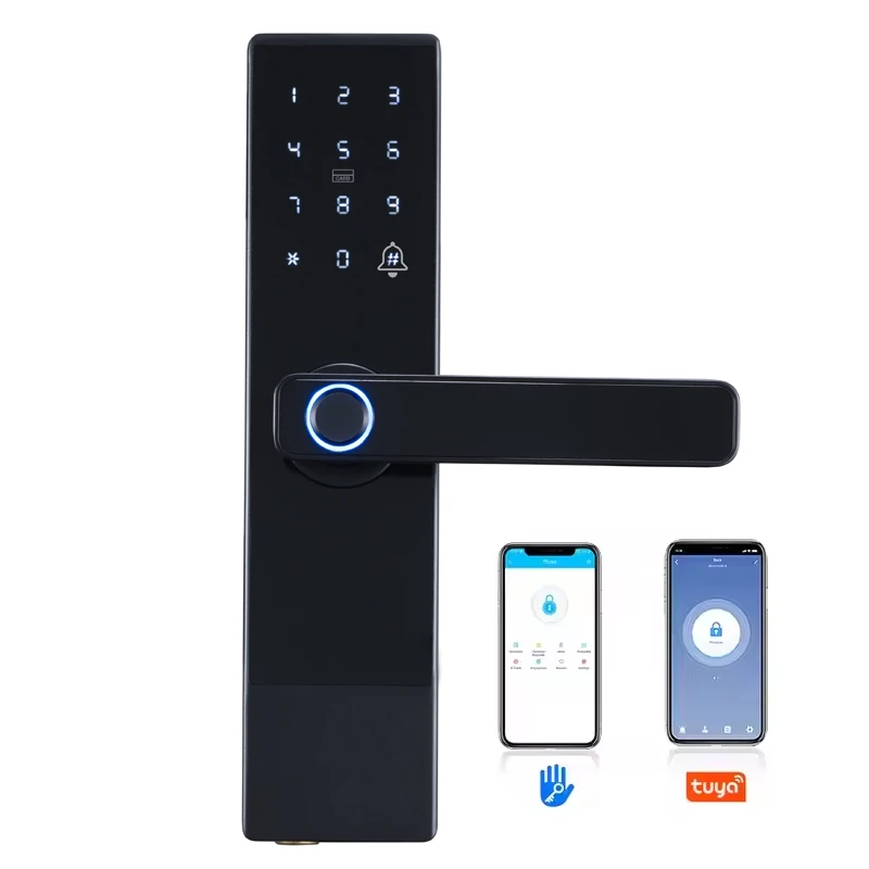 Tuya Smart Security Lock Wifi Password Fingerprint RFID IC Card Reader Digital Fingerprint Handle App Network Smart Door Lock
Tuya Smart Security Lock Wifi Password Fingerprint RFID IC Card Reader Digital Fingerprint Handle App Network Smart Door Lock