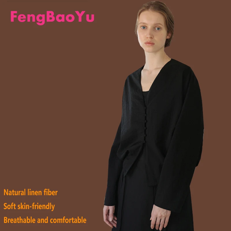 High-end Linen Ladies Spring Summer Long Sleeve Short Shirt V-neck Loose Large Size White Top Temperament Elegant Youth Fashion
High-end Linen Ladies Spring Summer Long Sleeve Short Shirt V-neck Loose Large Size White Top Temperament Elegant Youth Fashion
