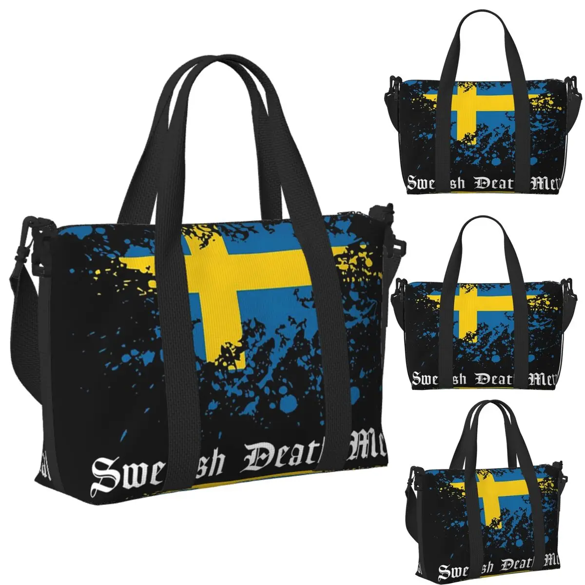 Swedish Death Metal Band Black Heavy Sweden Flag Beach Travel Bag Tote Bags for Gym Yoga Women Shopping Duffle Shoulder Bag
Swedish Death Metal Band Black Heavy Sweden Flag Beach Travel Bag Tote Bags for Gym Yoga Women Shopping Duffle Shoulder Bag