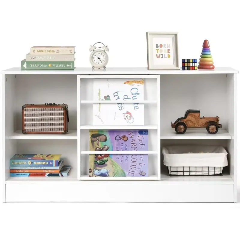 Kids Bookshelf and Toy Storage Organizer, 5-Compartment Montessori Shelf, Toy Storage Cabinet with Bookshelf for Playroom,
Kids Bookshelf and Toy Storage Organizer, 5-Compartment Montessori Shelf, Toy Storage Cabinet with Bookshelf for Playroom,