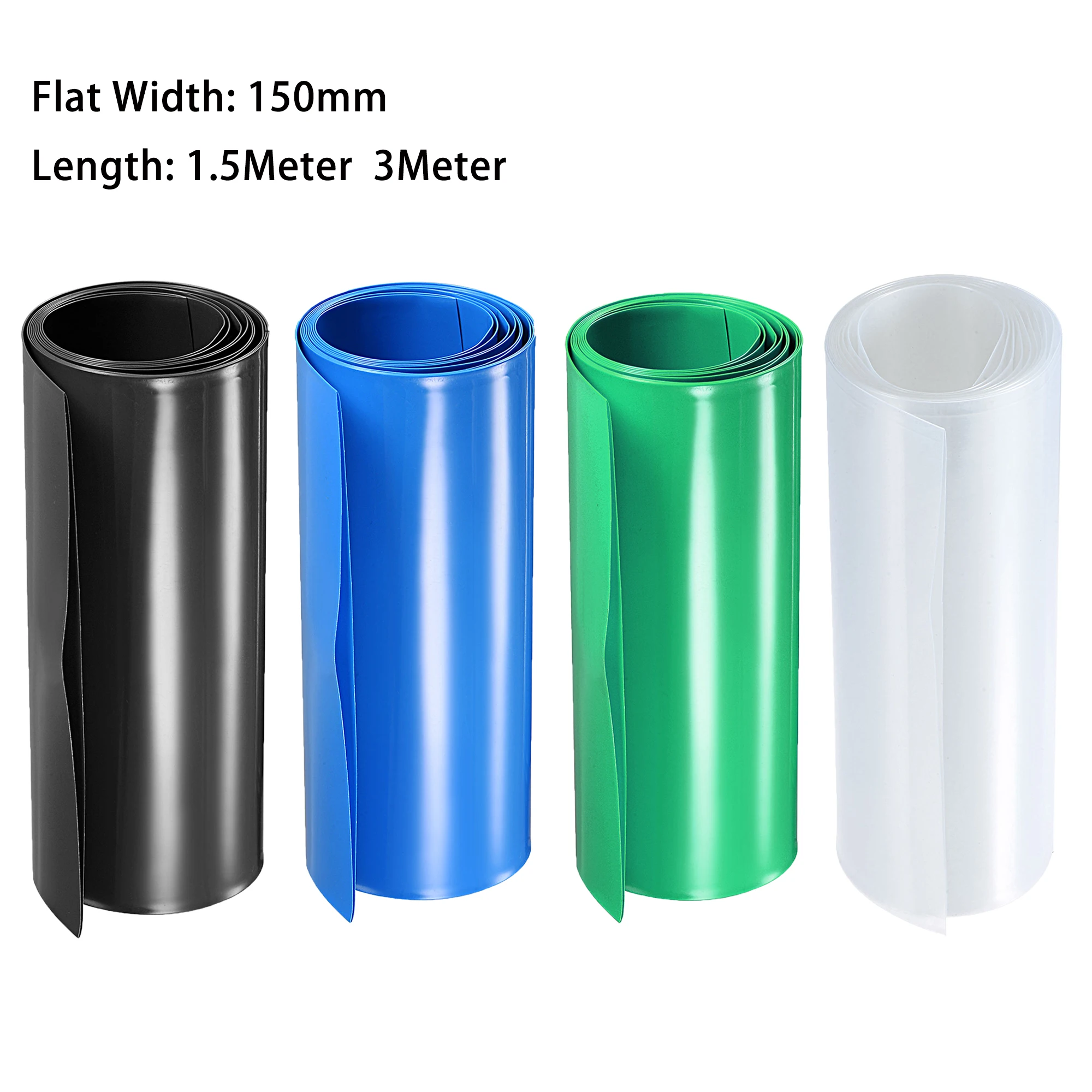 1.5/3meter 150mm Wide 18650 Lithium Battery Heat Shrink Tube Wrap Cover Skin PVC Shrinkable Tubing Film Sleeves InsulationSheath
1.5/3meter 150mm Wide 18650 Lithium Battery Heat Shrink Tube Wrap Cover Skin PVC Shrinkable Tubing Film Sleeves InsulationSheath