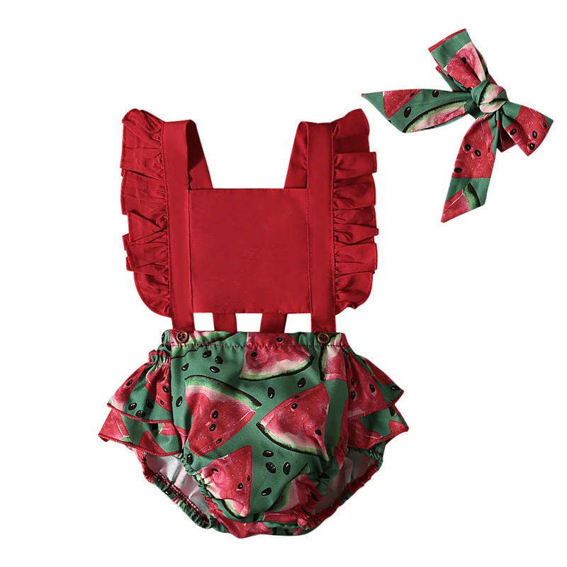 Infant children clothes girls baby red cotton watermelon print toddler girl romper ready to ship
Infant children clothes girls baby red cotton watermelon print toddler girl romper ready to ship