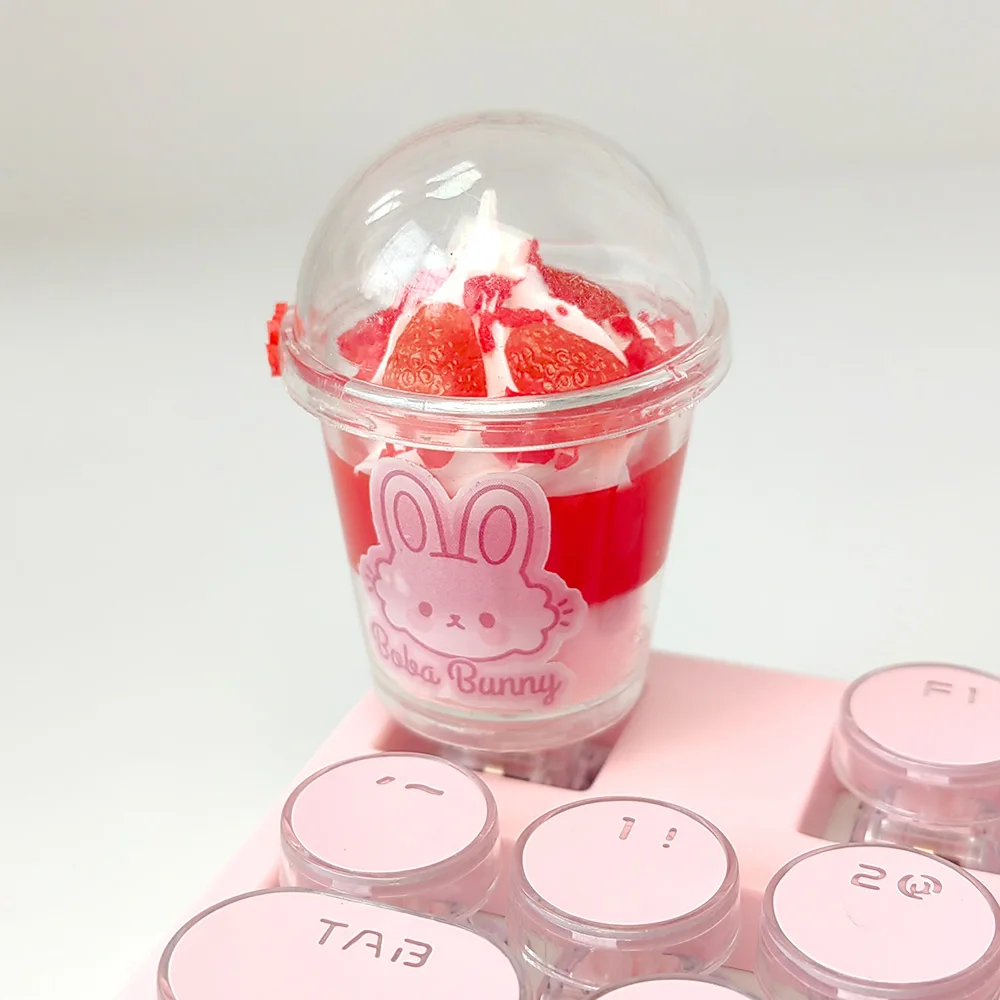 Strawberry cup, sundae drink ice cream cup cute rabbit, mechanical keyboard keycap ESC
Strawberry cup, sundae drink ice cream cup cute rabbit, mechanical keyboard keycap ESC