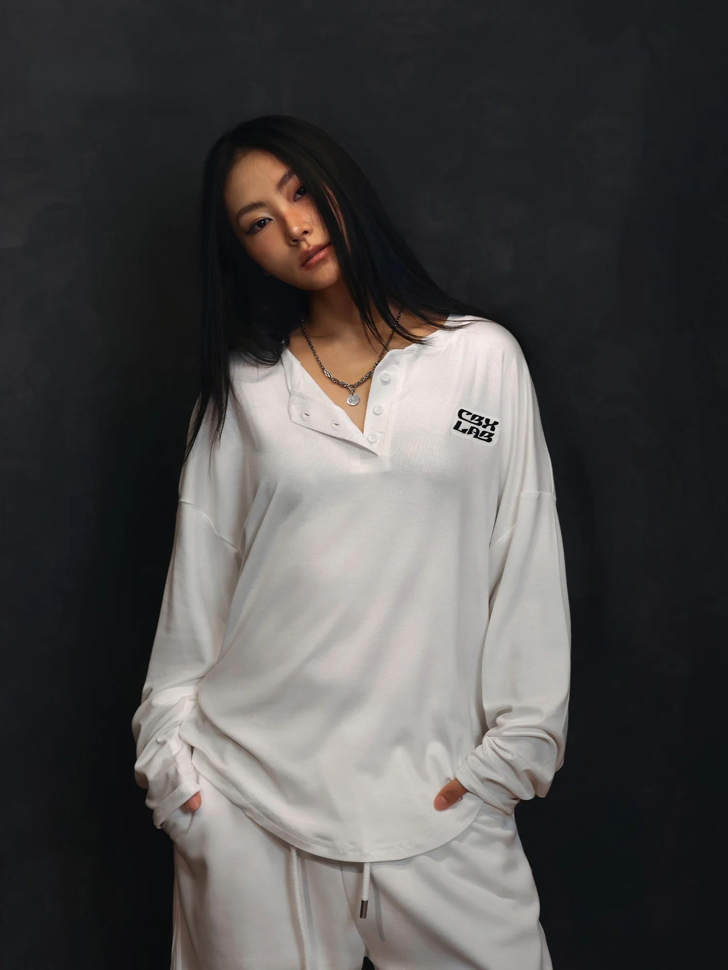 CBXLAB Street Dance Trendy Brand Lazy Long Sve Cover up White Jazz Spicy Girl American Retro Street Hip Hop Top Women's T-...
CBXLAB Street Dance Trendy Brand Lazy Long Sve Cover up White Jazz Spicy Girl American Retro Street Hip Hop Top Women's T-...