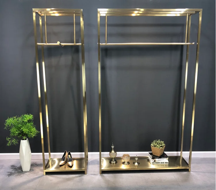 High grade wedding dress display rack in clothing store Stainless steel side hung floor standing dress rack
High grade wedding dress display rack in clothing store Stainless steel side hung floor standing dress rack